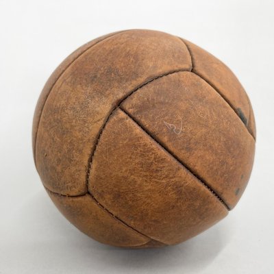 Médicine Ball Everlast En Cuir Véritable Années 90 - Poids 8 Lb (environ 3,6 Kg) - Occasion