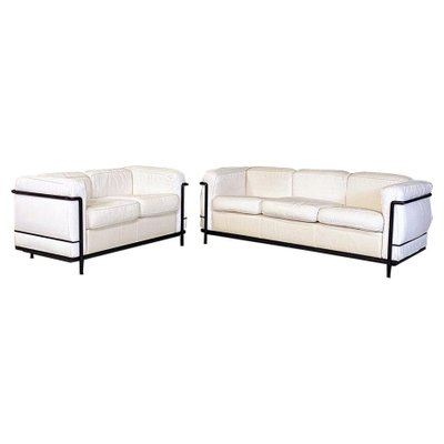Italian Modern LC2 Sofas by Le Corbusier, Jeanneret and Perriand for  Cassina, 1980s, Set of 2 for sale at Pamono