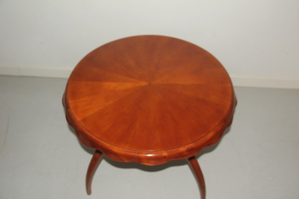 Round Italian Table With Curved Legs, Curved Leg Side Table