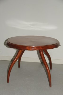 Round Italian Table With Curved Legs 1940s Round Italian Table With Curved Legs 1940s