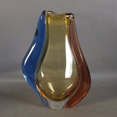 Bohemian Glass Vase By Hana Machovska For Mstisov Glassworks For