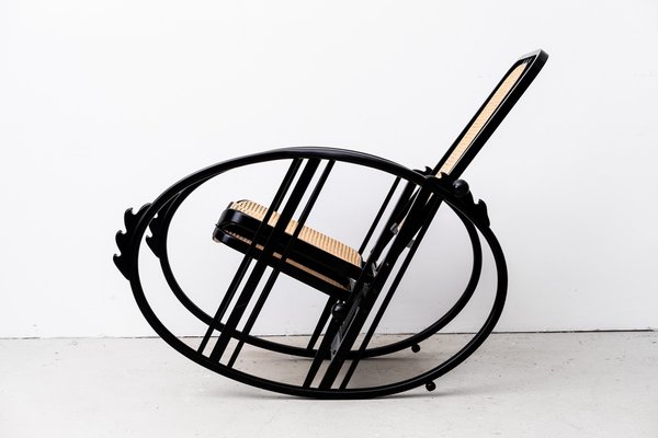 Art Nouveau Egg Rocking Chair by Josef Hoffmann for Wittmann for sale at Pamono