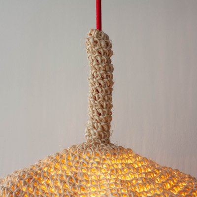 Modern Crochet Lampshade Crochet Light Boho Chandelier Rustic Light Pendant  Handmade Lamp Home Decor Modern Cotton Lampshade 