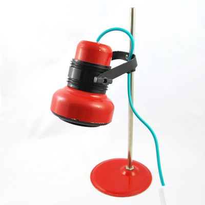 Hungarian Model He 4380 Red Desk Lamp From Elektrofem 1970s For