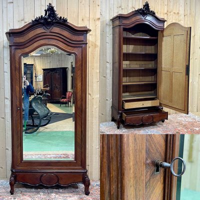 Bonnetiere Cabinet in Rosewood 1800s for sale at Pamono