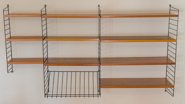 Zelden Staat concept Teak Modular Wall Shelf by Nils Strinning for String, 1960s for sale at  Pamono