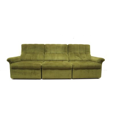 Vintage Element Sofa in Green Velvet 1960s Set of 3