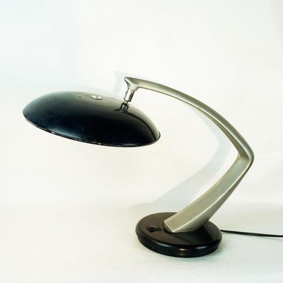 Terug, terug, terug deel Zijdelings walgelijk Mid-Century Black Boomerang 64 Desk Lamp by Fase, Madrid, Spain, 1960s for  sale at Pamono