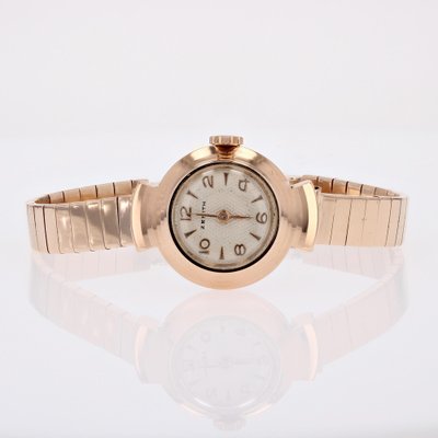 French 18 Karat Rose Gold Zenith Woman Watch, 1960s for sale at Pamono