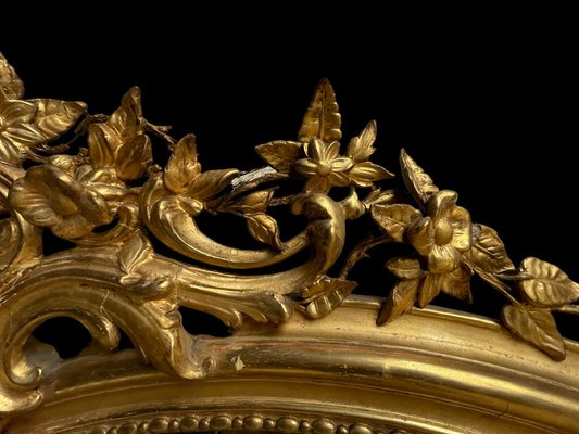 Miroir Ovale Doré époque Napoléon III