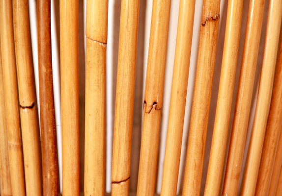 Portaombrelli Vintage En Bambou Et Rattan - Cylindre Italien Des Années 60 - État Très Bon