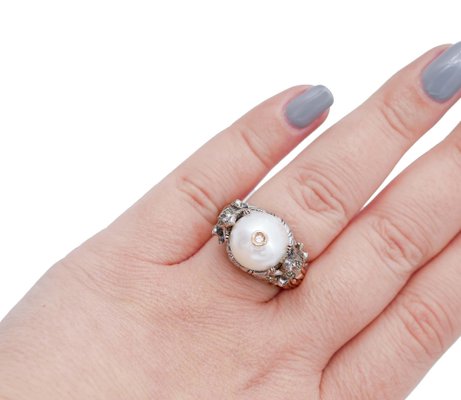 Product - 3770-(handmade-925-bali-silver-filigree-rings-with-white-mabe- pearl)
