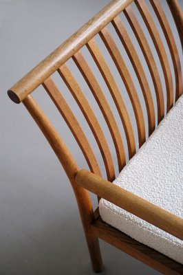 Set of Curved Oak Armchairs by Isamu Kenmochi, Japan, 1960s Set of Curved Oak Armchairs by Isamu Kenmochi, Japan, 1960s