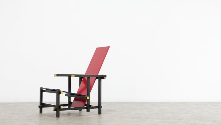 Red Blue Chair by Gerrit Rietveld for Cassina No. 213, 1970 sale at Pamono