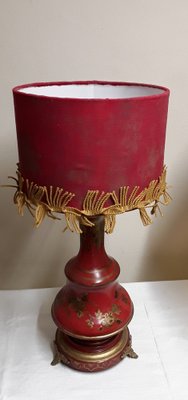 Vintage red lamp shade top