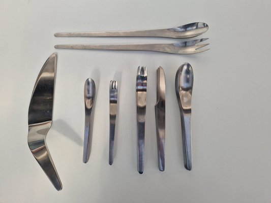 Modern Cutlery by Arne Jacobsen for Georg Jensen, Set of 33 for