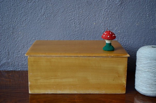 Vintage wooden box with lid
