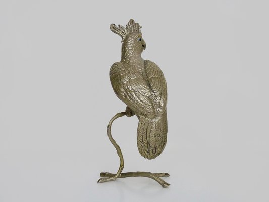 Statuette Perroquet Fer Style Antique – 35cm, Multicolore, Neuve