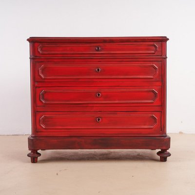 Red wood dresser discount