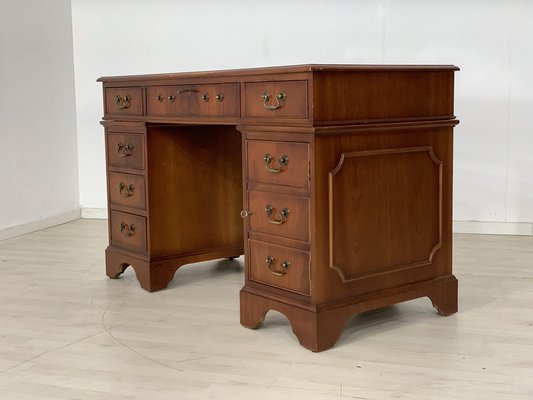 Dark brown wood desk deals