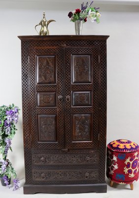 Vintage Wooden Wardrobe, 1970s for sale at Pamono
