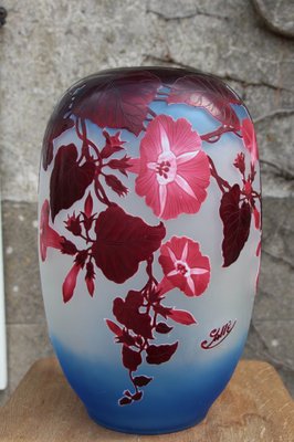 Grand Vase Art Nouveau par Emile Gallé à Volubilis en vente sur Pamono