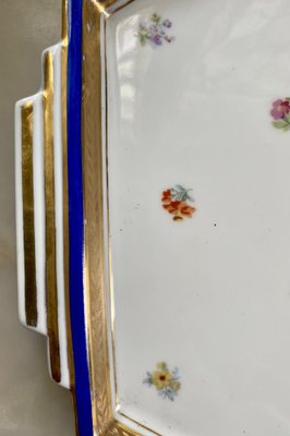 Service à œufs Ancien En Porcelaine - Coquetiers Sur Présentoir - Vintage - Occasion