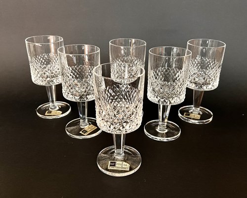Lead Crystal Wine Glasses with Diamond Pattern from Barthmann, West  Germany, 1970s, Set of 6 for sale at Pamono
