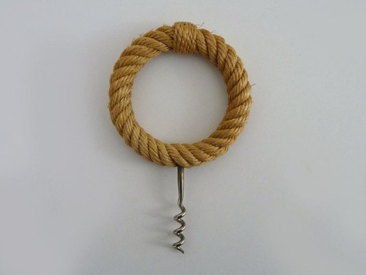 Mid-Century French Rope Corkscrew attributed to Adrien Audoux & Frida  Minet, 1950s for sale at Pamono