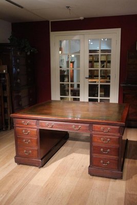 Analytisch bijvoorbeeld dynastie Mahogany Partners Desk, 1890s for sale at Pamono