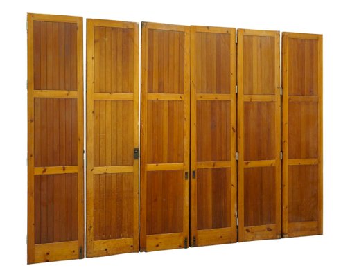 Vintage Architectural Oregon Pine Room Divider Bi Folding Doors For Vintage Architectural Oregon Pine Room Divider Bi Folding Doors 1