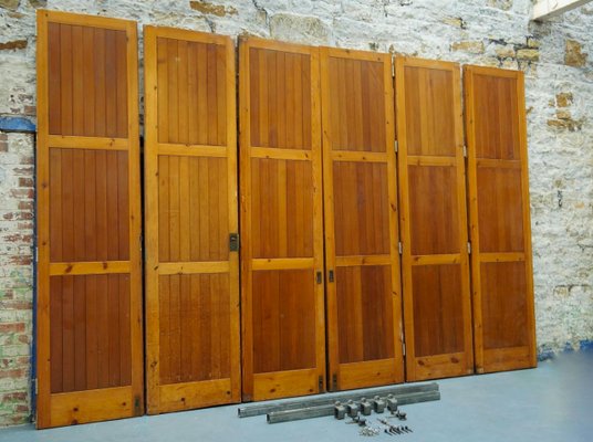 Vintage Architectural Oregon Pine Room Divider Bi Folding Doors For Vintage Architectural Oregon Pine Room Divider Bi Folding Doors 3