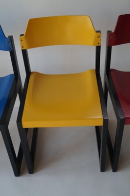 Rainer Schell, (6) colorful stacking chairs