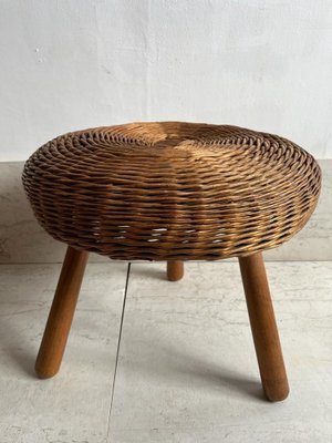 Wicker Stool by Tony Paul 1950s for sale at Pamono