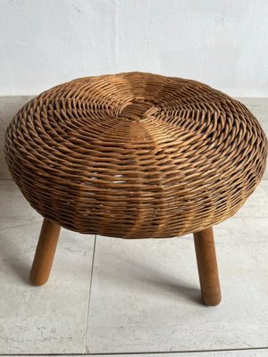 Wicker Stool by Tony Paul, 1950s for sale at Pamono