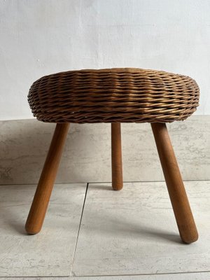 Wicker Stool by Tony Paul, 1950s for sale at Pamono