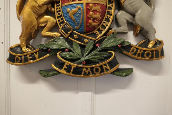 British Royal Coat of Arms Wall Plaque, 1950s