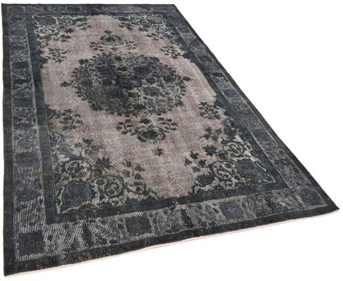Grau überfärbter Teppich bei Pamono kaufen