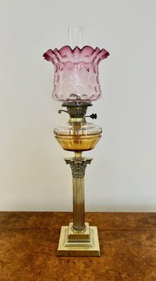 Oil lamp with glass cheap shade