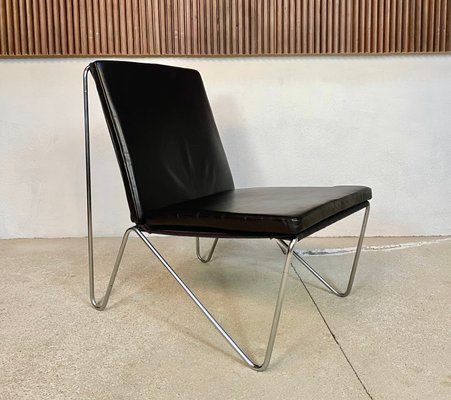 Danish Bachelor Lounge Chair with Leather Cushion Pads by 