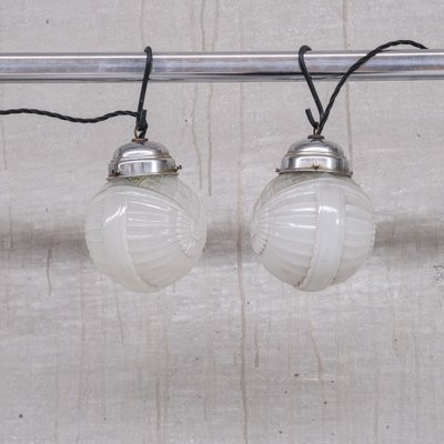 Art deco glass store pendant lights