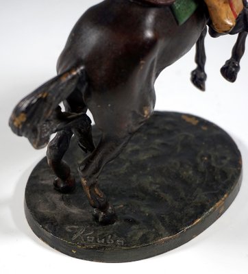 Figurine Starlux - Série 63 Luxe - Cavalier Lasso (Rouge & Noir) Cheval Noir - Amérindien ?