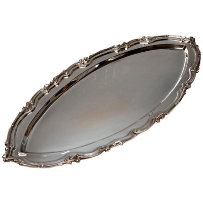 Große Wiener Jugendstil Silbertablett in Bootsform, 1900er bei Pamono kaufen