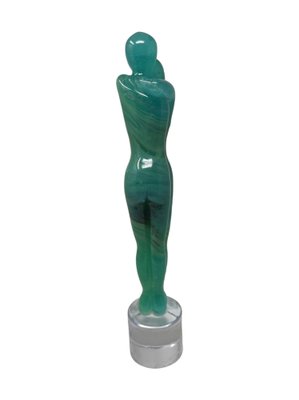 Scultura Amanti in vetro di Murano di Pino Signoretto, 1998 in