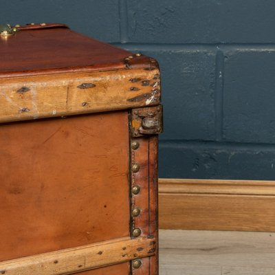 Vintage French Courier Trunk in Natural Cow Hide from Louis Vuitton, 1930