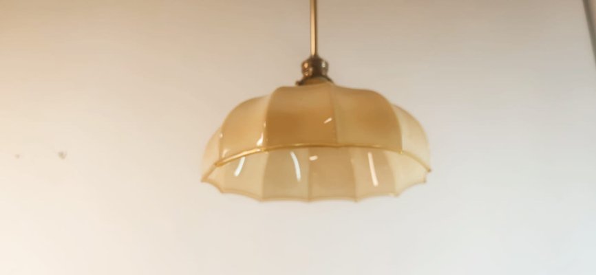 årsag Creek gas Amber Glass Ceiling Lamp for sale at Pamono