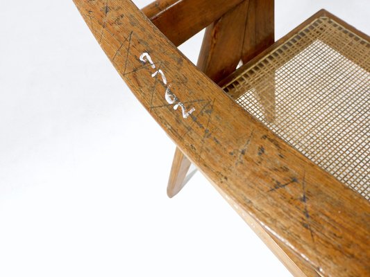 Vintage Chandigarh Chair by Pierre Jeanneret for sale at Pamono