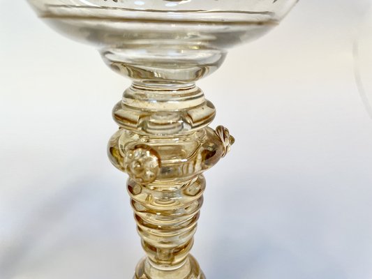 Art Nouveau Roman Style Wine Glasses with Hand-Painted Crystal Glass from  Glashtte Theresienthal, Germany, 1920s, Set of 2 for sale at Pamono