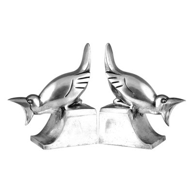 Art Deco Bronze Bird Bookends by C. Omin, 1925, Set of 2 for Art Deco Bronze Bird Bookends by C. Omin, 1925, Set of 2 for