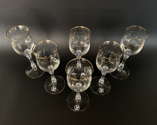 Bicchieri da cognac vintage in cristallo di Gallo, Germania, anni '70, set  di 6 in vendita su Pamono